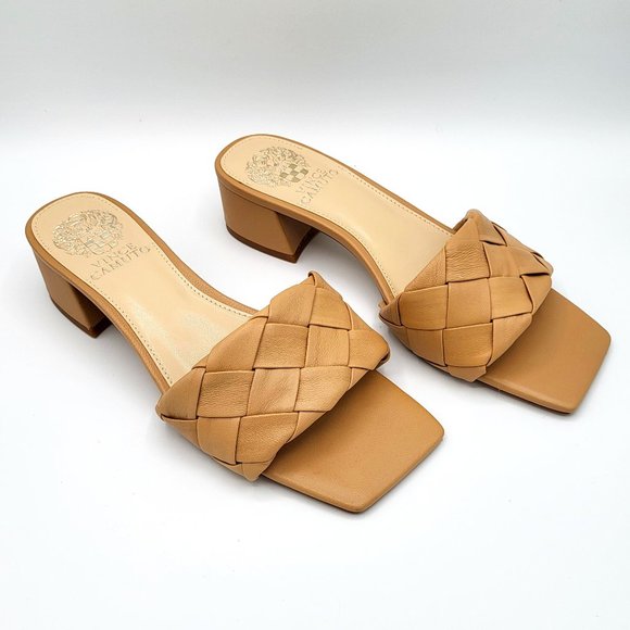 Vince Camuto Shoes - NWOT Vince Camuto SEMTERA Tan Woven Leather Sandal SZ 6